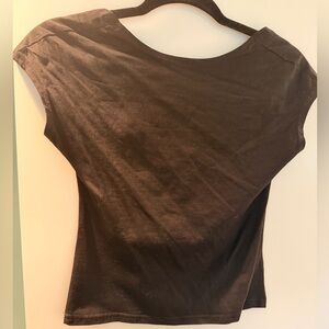 Open Back Black Women's Top